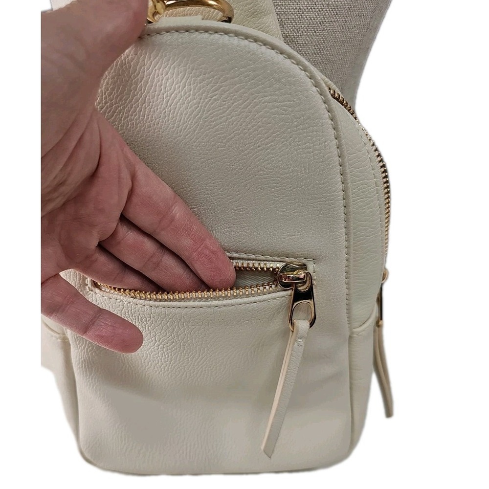 Universal Thread Cross Body Mini Back Pack, Ivory, Vegan Leather - Picture 7 of 13